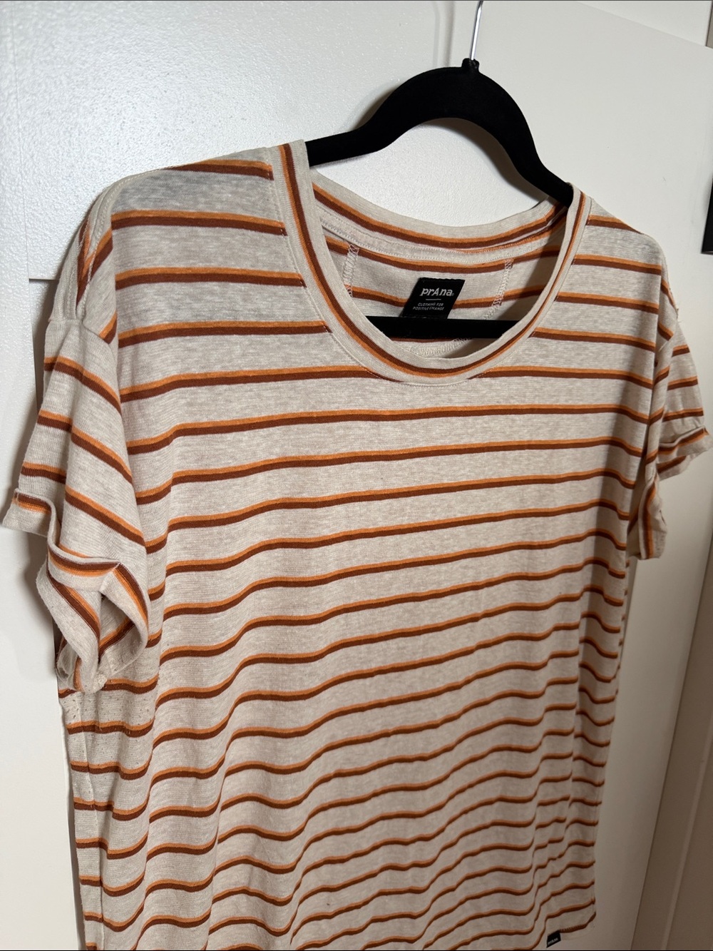 Prana Striped Cozy Up Short Sleeve Tee